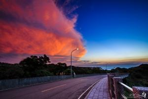 新北 林口觀海橋夕色