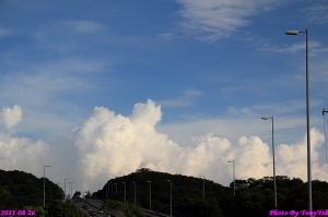 今早上班途中的藍天白雲(小小景啦~)