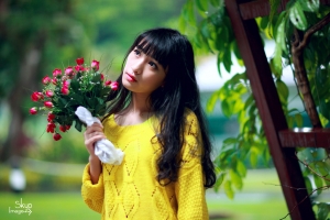 持花少女