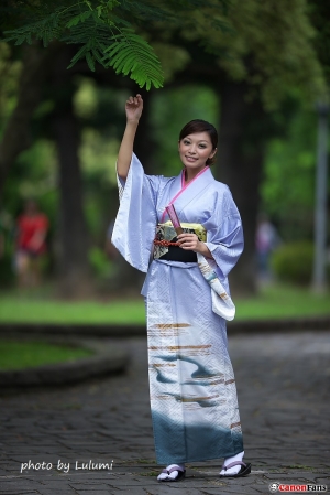 Canon 200mm/F2.0 IS人像外拍---Cynthia和服