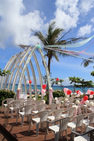 漂亮的海邊婚禮