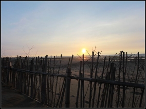 新月沙灘 夕陽照