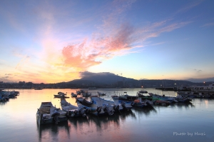 ~火燒雲彩~  八里渡船頭