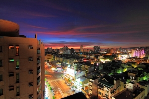 頂樓夕色