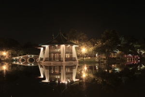 夜晚的台中公園