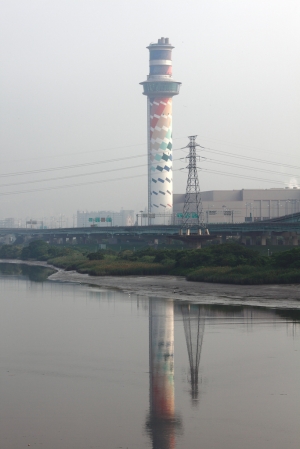 7點開始騎著腳踏車的景色