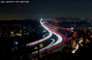 楊梅交流道車軌
