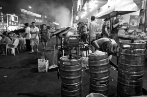 上海松江夜間散步