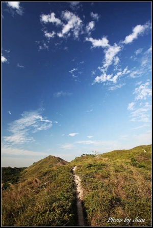 藍天,晚霞,香港丫髻山