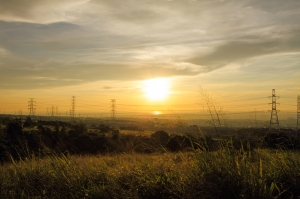 大肚山 餘暉印浮雲
