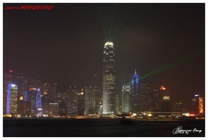 新手試貼～～香港維多利亞港夜景