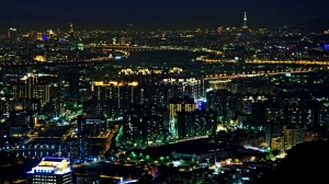 三峽䲥山夜景