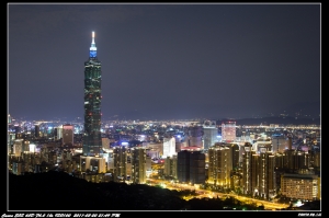 第一次用60D拍101夜景