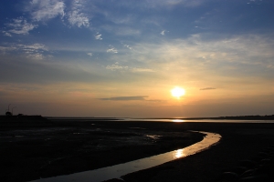 竹北-鳳山溪出海口.夕陽